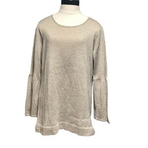 CALVIN KLEIN Shimmery Gold Sweater‎ - Size L